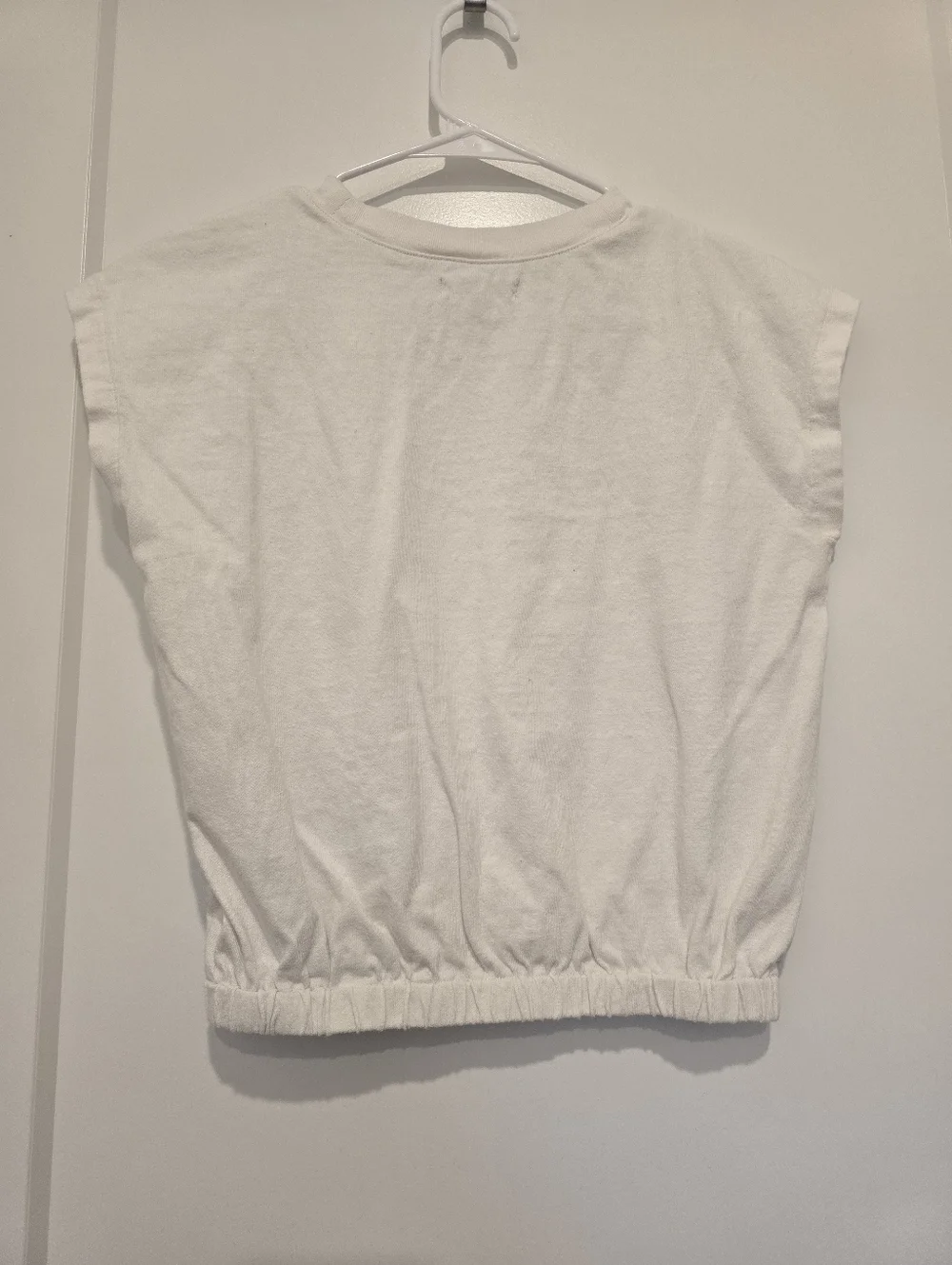 Madewell Cotton Boxy White Tee With Elastic Waist - Picture 2 of 4